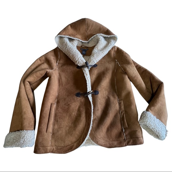 Chelsea & Theodore Faux Suede Shearling Jacket - Picture 5 of 10